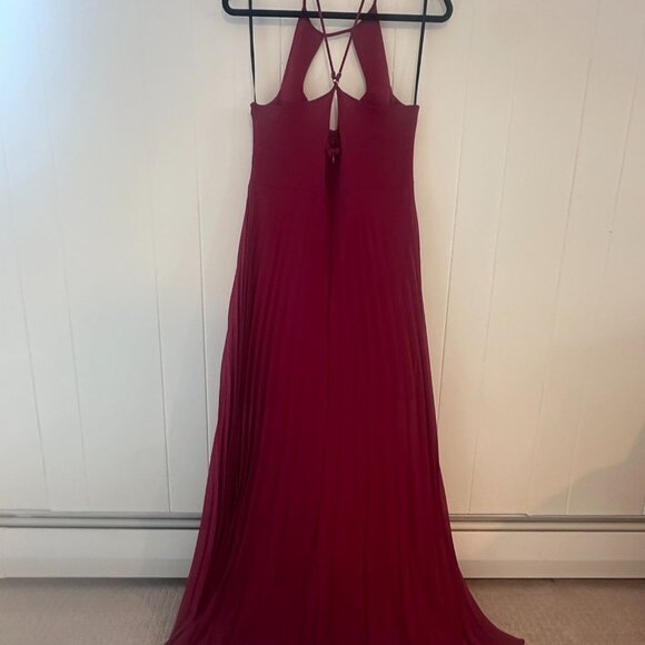 NWTs BCBGeneration Mulberry Pleated Chiffon Maxi Dress - Picture 3 of 4